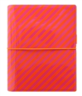 Filofax A5 Domino Patent orange/pink stripes organiser - Book