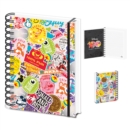 D100 (Happy Faces) A5 Wiro Notebook - Book