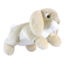 Rabbit (Lop-Eared - Beige & White) Soft Toy - Book