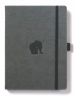 Dingbats A4+ Wildlife Grey Elephant Notebook - Plain - Book