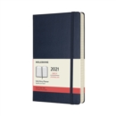Moleskine 2021 12-Month Daily Large Hardcover Diary : Sapphire Blue - Book