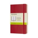 Moleskine Scarlet Red Pocket Plain Notebook Soft - Book