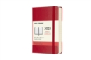 Moleskine 2022 12-Month Daily Pocket Hardcover Notebook : Scarlet Red - Book