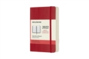 Moleskine 2022 12-Month Daily Pocket Softcover Notebook : Scarlet Red - Book