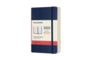 Moleskine 2022 12-Month Daily Pocket Softcover Notebook : Sapphire Blue - Book