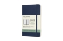 Moleskine 2022 12-Month Weekly Pocket Softcover Notebook : Sapphire Blue - Book