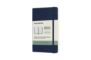 Moleskine 2022 12-Month Weekly Pocket Softcover Horizontal Notebook : Sapphire Blue - Book
