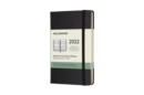 Moleskine 2022 12-Month Weekly Pocket Hardcover Vertical Notebook : Black - Book