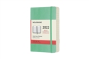 Moleskine 2022 12-Month Daily Pocket Softcover Notebook : Ice Green - Book