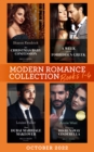 Modern Romance October 2022 Books 1-4 : Her Christmas Baby Confession (Secrets of the Monterosso Throne) / a Week with the Forbidden Greek / Their Dubai Marriage Makeover / Reclaiming His Runaway Cind - eBook