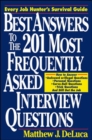 Best Answers to the 201 Most Frequently Asked Interview Questions - Book