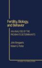 Fertility, Biology, and Behavior : An Analysis of the Proximate Determinants - Book