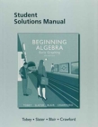 Student Solutions Manual for Beginning Algebra : Early Graphing - Book