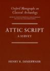 Attic Script : A Survey - Book