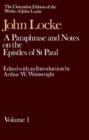 John Locke: A Paraphrase and Notes on the Epistles of St. Paul : Volume I - Book