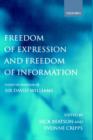Freedom of Expression and Freedom of Information : Essays in Honour of Sir David Williams - Book