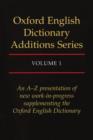 Oxford English Dictionary Additions Series: Volume 1 - Book