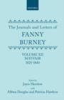 The Journals and Letters of Fanny Burney (Madame D'Arblay): Volume XII: Mayfair 1825-1840 : Letters 1355-1529 - Book