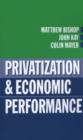 Privatization and Economic Performance - Book