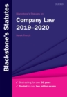 Blackstone's Statutes on Company Law 2019-2020 - Book