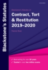 Blackstone's Statutes on Contract, Tort & Restitution 2019-2020 - Book