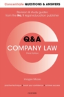 Concentrate Questions and Answers Company Law : Law Q&A Revision and Study Guide - Book