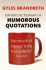 Oxford Dictionary of Humorous Quotations - Book