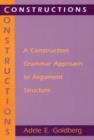 Constructions - A Construction Grammar Approach to Argument Structure - Book