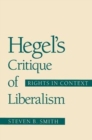 Hegel's Critique of Liberalism : Rights in Context - Book
