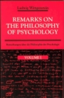 Remarks on the Philosophy of Psychology - Book