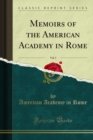 Memoirs of the American Academy in Rome - eBook