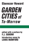 Garden Cities of To-Morrow - Book