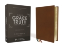 NASB, The Grace and Truth Study Bible, Premium Goatskin Leather, Brown, Premier Collection, Black Letter, 1995 Text, Art Gilded Edges, Comfort Print - Book