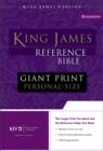 KJV, Reference Bible, Giant Print, Personal Size, Bonded Leather, Black, Indexed, Red Letter Edition - Book