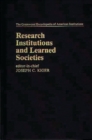 Research Institutions and Learned Societies - Book