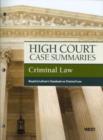 High Court Case Summaries on Criminal Law, Keyed to LaFave - Book