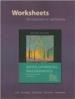 Developmental Mathematics : Basic Mathematics and Algebra Worksheets for Classroom or Lab Practice - Book