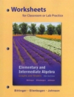 Worksheets for Classroom or Lab Practice for Elementary and Intermediate Algebra : Graphs and Models - Book