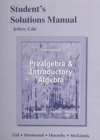 Student's Solutions Manual for Prealgebra and Introductory Algebra - Book