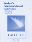 Student Solutions Manual, Single Variable for Thomas' Calculus - Book