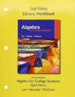 Lial Video Library Workbook for Algebra for College Students - Book