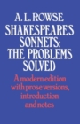 Shakespeare’s Sonnets : The Problems Solved - Book