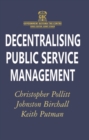 Decentralising Public Service Management - Book