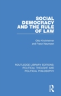 Social Democracy and the Rule of Law - Book