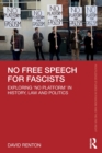 No Free Speech for Fascists : Exploring ‘No Platform’ in History, Law and Politics - Book