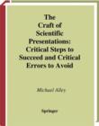 The Craft of Scientific Presentations : Critical Steps to Succeed and Critical Errors to Avoid - eBook
