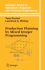 Production Planning by Mixed Integer Programming - Book