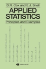 Applied Statistics - Principles and Examples - Book