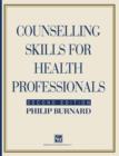 Counselling Skills for Health Professionals - Book