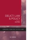 Delict: Law and Policy - Book